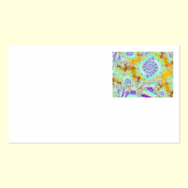 Golden Violet Sea Shells, Abstract Fractal Ocean Double-Sided Standard Business Cards (Pack Of 100)