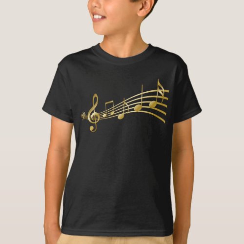 Golden violin key T_Shirt