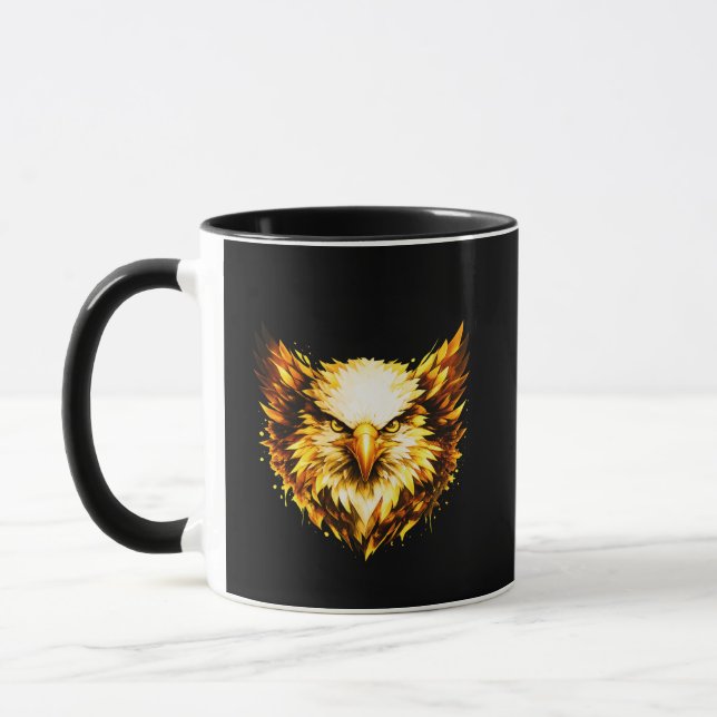 Golden Vision Eagle | Premium Graphic Mug (Left)