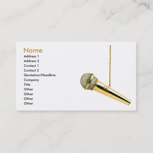 Customizable â™« Golden Vocals â™« Business Card