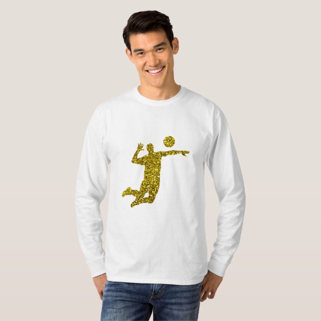 Golden Volleyball Long Sleeve T-Shirt (Front Full)