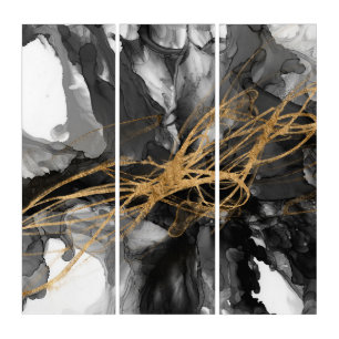 Golden Vortex I Triptych