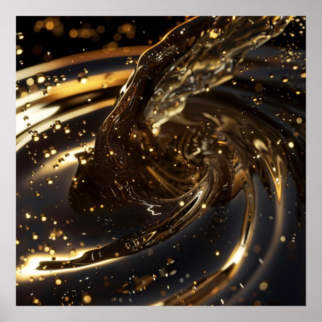 Golden Vortex Splendor Poster (Front)