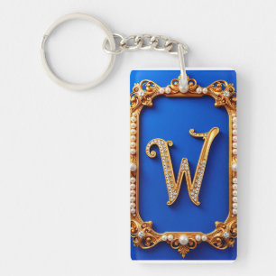 Golden W Monogram Pearl Gift ✨ Keychain