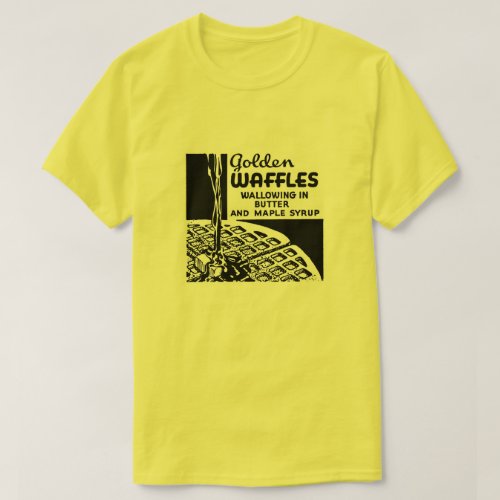 Golden Waffles Restaurant with Name T_Shirt