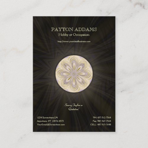 Golden Waning Abstract - Vertical Business Card