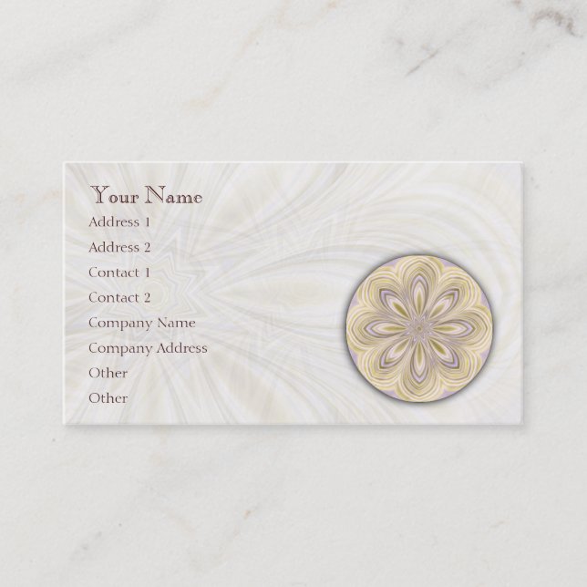 Golden Waning Mandala - Business Card (Front)