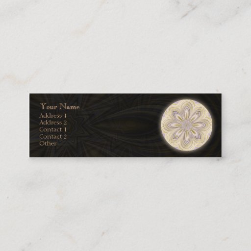Customizable Golden Waning Mandala - Profile Business Card