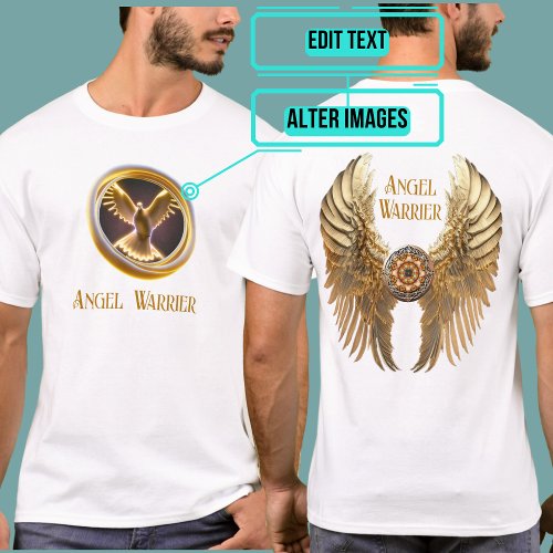 Golden Warrier Angel Wings  T_Shirt