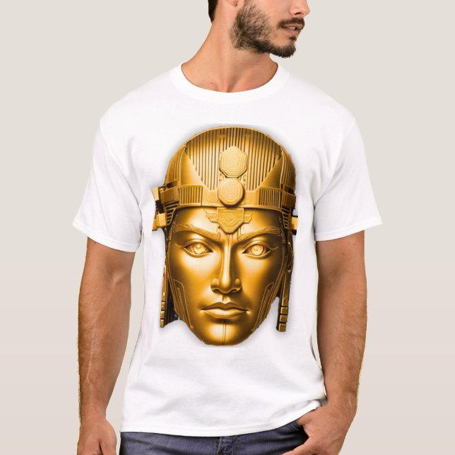 Golden Warrior Face Tee White (Front)