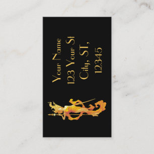 Golden Warrior Goddess Thunder_Cove Business Card