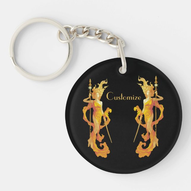 Golden Warrior Goddess Thunder_Cove  Keychain (Front)