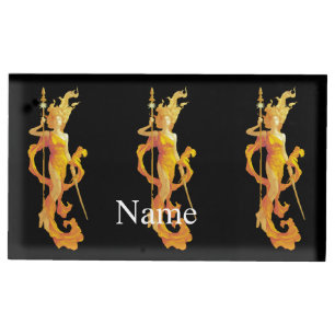 Golden Warrior Goddess Thunder_Cove Place Card Holder
