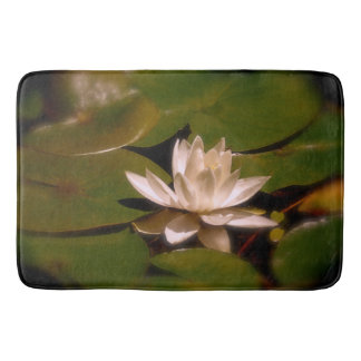 Golden Water Lily Bathroom Mat