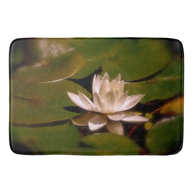 Golden Water Lily Bathroom Mat (Front)