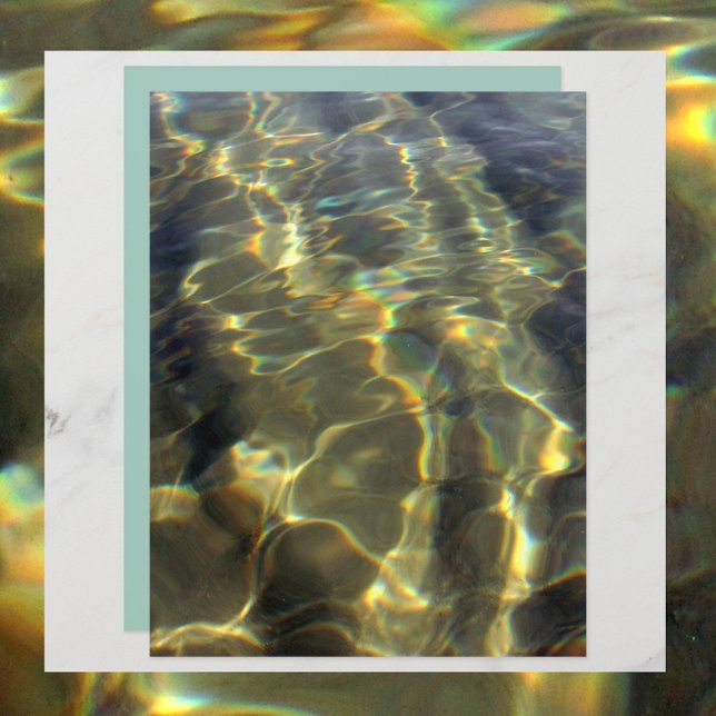 Golden Water Rippling with Colors Scrapbook Paper (Creator Uploaded)