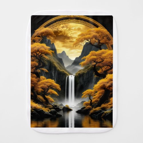 Golden Waterfall Sherpa Throw Baby Burp Cloth