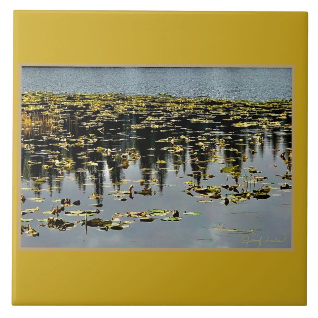 Golden Waters Ceramic Tile (Front)