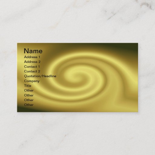 Customizable Golden Wave Business Card