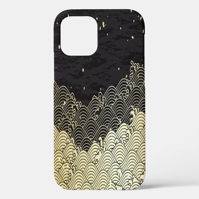 Golden wave, paper-like texture. Case-Mate iPhone case (Back)