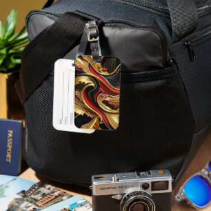 Golden Waves Luggage Tag