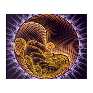 Golden Waves modern art