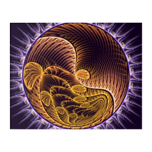 Golden Waves modern art (Front)