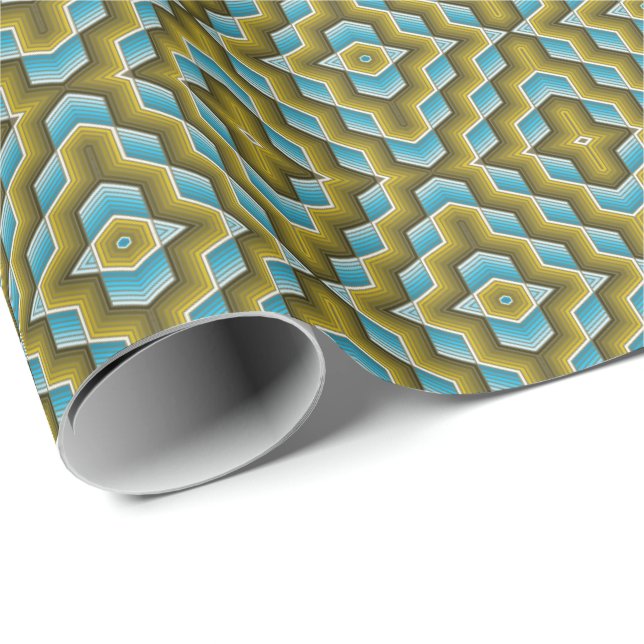 Golden Waves Wrapping Paper (Roll Corner)