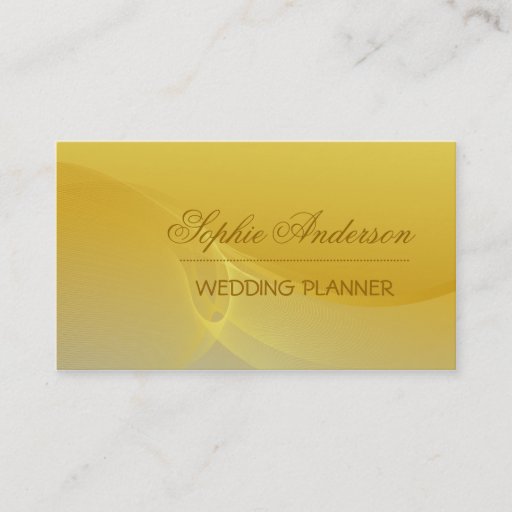 Customizable Golden wavy business card