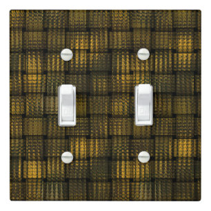 Golden Weave Mosaic Light Switch Plate