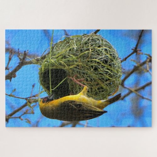 Golden weaver bird South Africa Jigsaw Puzzle