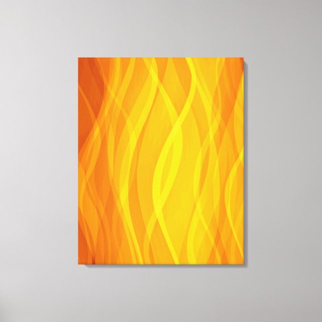 Golden weaving waves abstract triptych canvas (Front)