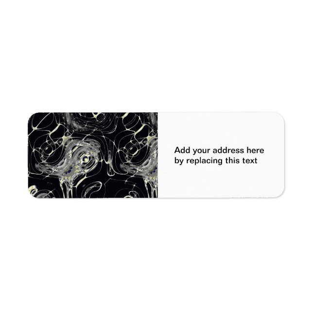 Golden Web Abstract Fractal Art Label (Front)