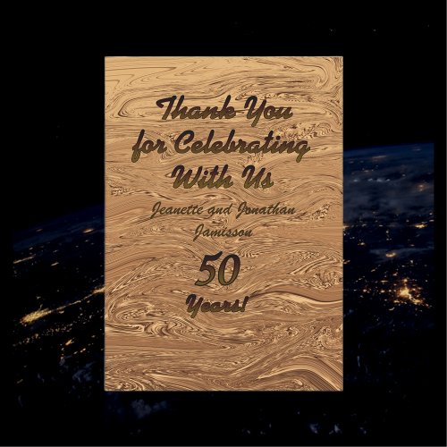 Golden Wedding 50th Anniversary Thank You Custom