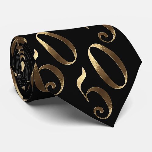 Golden Wedding 50th Birthday Anniversary Neck Tie