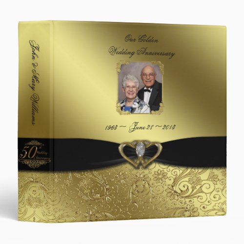 Golden Wedding Anniversary 15 Photo Binder