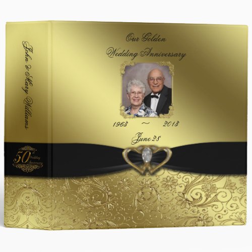 Golden Wedding Anniversary 2 Photo Binder