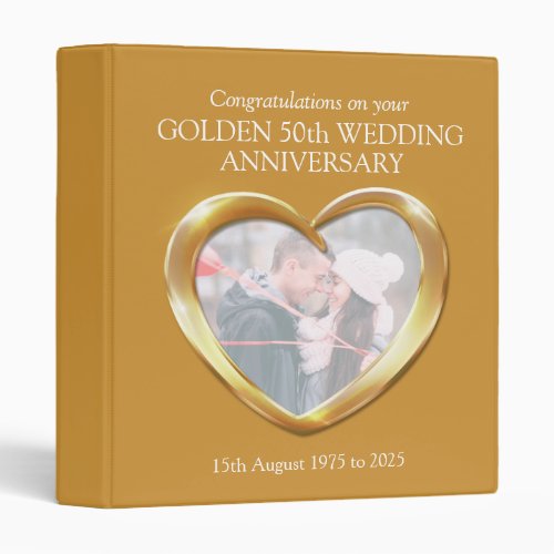 Golden wedding anniversary 50th photo binder