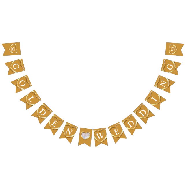 Golden wedding anniversary 50th photo bunting bunting flags (All)