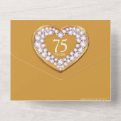 Golden wedding anniversary 75 years party event  all in one invitation (Back)