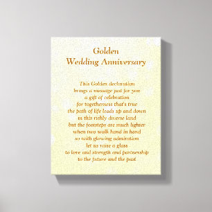 Golden Wedding Anniversary Canvas Print