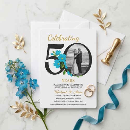 Golden Wedding Anniversary Celebration Invitation
