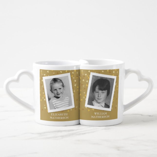 Golden Wedding Anniversary Childhood Photos Coffee Mug Set (Front Nesting)