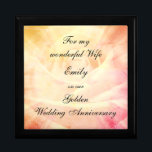 Golden Wedding Anniversary Gift Box<br><div class="desc">Golden Wedding Anniversary gift box for my Wife.  Theme - 50th anniversary stylish elegant Gift Box.</div>