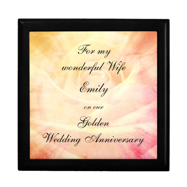 Golden Wedding Anniversary Gift Box (Front)