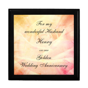 Golden Wedding Anniversary Gift Box