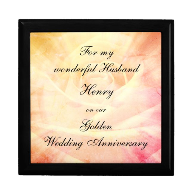 Golden Wedding Anniversary Gift Box (Front)