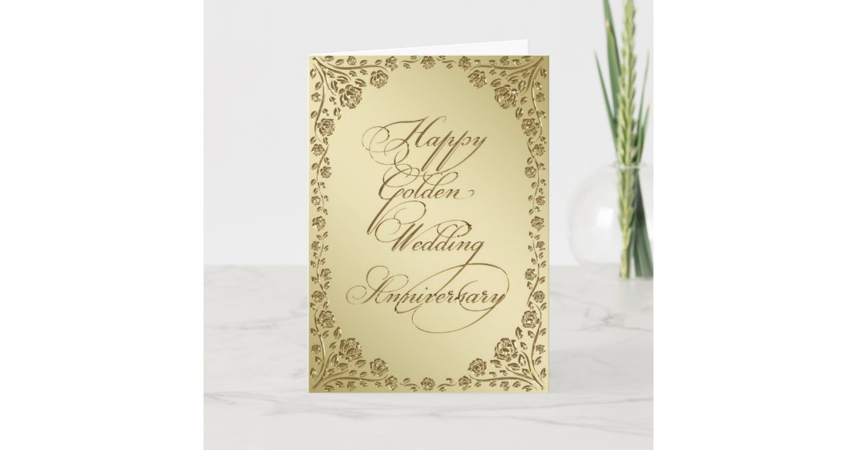  Golden  Wedding  Anniversary  Greeting  Card  Zazzle  com
