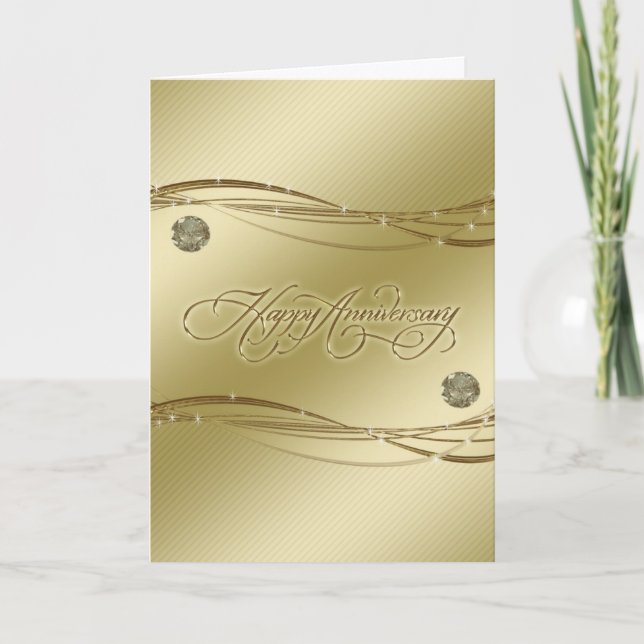Golden Wedding Anniversary Greeting Card (Front)