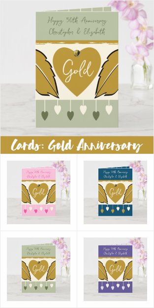 Golden Wedding Anniversary greeting cards